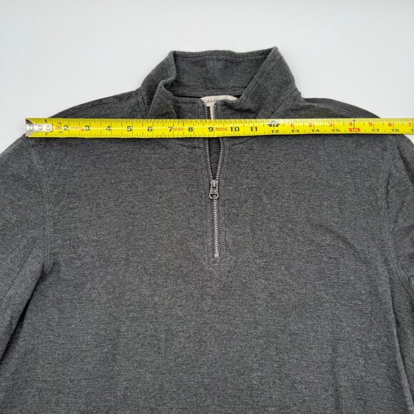 Calvin Klein Sweater Men’s M Gray Cotton Pullover 1/4 Zip Classic Knit Casual - Picture 8 of 10